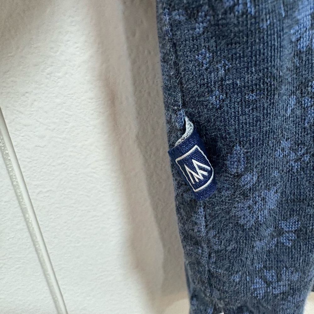Mizzen+Main Shirt Mens Size Large Golf Polo Classic Blue All Over Print - Picture 4 of 4